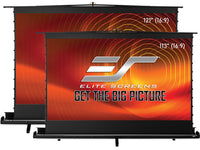 Elite Screens FT113UH-C4D Ezcinema Tab-tension Cinegrey 4D, 113IN Diag. 16:9, Manual Floor Pull Up Ceiling Ambient Light Rejecting