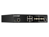 QNAP QSW-M3212R-8S4T-US HALF-RACKMOUNT Switch QSW-M3212R-8S4T-US, Layer 2 12 Port Managed Switch, 4 Port of 10GB E NBASE-T (10G/5G/2.5G/1G/100M) & 8 Port of 10GB E