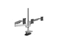 Humanscale X2M33CCSNTBFTBFTB24 Mflex M2.1, Mconnect Gen 3, Data Hub+Dock, Bracket for 3 Monitors, Clamp Mount, SL w/Gray Trim, Std Monitor Tilt, Std 100mmx100mm, Black, 24 High Post