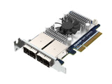 QNAP QXP-3X8PES 2 ports (SFF-8644 1x2) Expansion card; PCIe Gen3 x8 for QNAP PCIe JBOD series. Recommend installed in TS-h987XU-RP, TDS-h2489FU, TS-h1090FU speed up