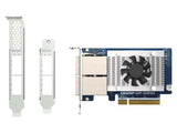 QNAP QXP-3X8PES 2 ports (SFF-8644 1x2) Expansion card; PCIe Gen3 x8 for QNAP PCIe JBOD series. Recommend installed in TS-h987XU-RP, TDS-h2489FU, TS-h1090FU speed up