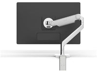 Humanscale M21TBW M2.1 Arm, Base w/o Technology, No Tech Mount, White Trim, Angled/Dynamic Links, Std Monitor Tilt, Black