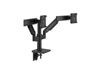 Humanscale X22SBB M/Flex with M2.1 Monitor Arms and Slider (2), Dual Arm Bracket, Two-Piece Clamp Mount, Black with Black Trim