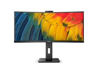 Philips 34B1U5600CH 34" Curved Monitor, LED, Wqhd (3440X1440), USB-C, Webcam