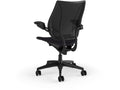 Humanscale L113BN10CL10NFSSNSC Liberty Task Chair with Black Frame and Height-Adjustable Arms - Onyx Corvara Leather