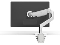Humanscale M81NTNDWB2W M8.1 Arm, Non Tech Base, Default for Non Tech, Combo Mount- Clamp & Bolt Through, Polished Aluminum w/ White Trim, Angled/Dynamic