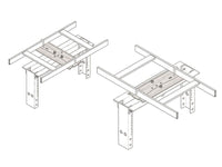Chatsworth 10595-712 3IN Channel Rack-To-Runway Mounting Plate Using J-Bolts 9 to 12IN W; Black