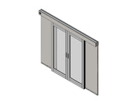 Chatsworth 32770-E01 Aisle Containment Double Door Assembly, Glacier White, 106.9IN (2715 mm) W x 5.5IN (140 mm) L x 88.