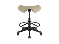 Humanscale F300GCL11FWKNSC Freedom Saddle Stool with Desk Height Cylinder - Mineral Corvara Leather