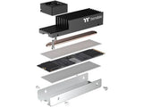 Thermaltake CL-O043-AL02BL-A Cooler - Aluminum Fins, Copper Heatpipes - Fan Speed: 8000 RPM, Rated Voltage: 12V, Air Flow: 0.44 CFM, Noise level: 16 dBA