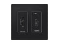 Crestron HD-RXU-4KZ-101-2G-B DM Essentials 4K60 4:4:4 Receiver for HDMI and USB 2.0 Signal Extension over CATx Cable, Wall Plate, Black