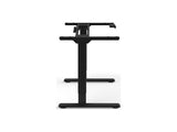 Humanscale FYHXLCB eFloat Go 2.0 2-Leg for Rectangular Top - Extended Height, C-Foot with Glides, Black