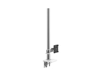 Humanscale X2NTNCDWNTB30X2NM0NDWNTBNP M/Flex for M2.1 Monitor Arm -No Technology- Clamp 2 Single Monitor Bracket for 1 Monitor-Polished Aluminum with White Trim-No Arm Links- 30 inch post