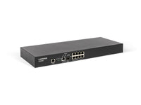 Lantronix EDS5008 10/100/1000 RJ-45 / 100/1000 SFP Combo Ethernet port., 100-240 VAC & 24/48 VDC inputs, 1RU rackmount unit. Contains North American power cord