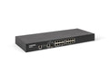 Lantronix EDS5016 10/100/1000 RJ-45 / 100/1000 SFP Combo Ethernet port., 100-240 VAC & 24/48 VDC inputs, 1RU rackmount unit. Contains North American power cord