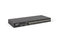 Lantronix EDS5032 10/100/1000 RJ-45 / 100/1000 SFP Combo Ethernet port., 100-240 VAC & 24/48 VDC inputs, 1RU rackmount unit. Contains North American power cord