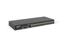 Lantronix EDS5032 10/100/1000 RJ-45 / 100/1000 SFP Combo Ethernet port., 100-240 VAC & 24/48 VDC inputs, 1RU rackmount unit. Contains North American power cord