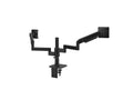 Humanscale X2NTNCEBETBETB12 MFlex for M2.1 Monitor Arms for Dual Monitors, Clamp Mount with 12in Post - Black with Black Trim