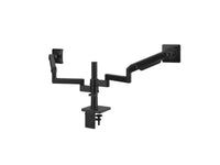 Humanscale X2NTNCEBETBETB12 MFlex for M2.1 Monitor Arms for Dual Monitors, Clamp Mount with 12in Post - Black with Black Trim