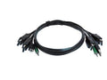 Black Box SKVMCBL-2DP-06 Secure KVM Cable - Each end (1) USB, (2) DisplayPort, (1) 3.5mm Audio, 6-ft. (1.8-m)