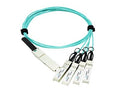Axiom QSFP-4XS10G-AOC10M-AX QSFP+ AOC Cable for MSA 10m, Aqua
