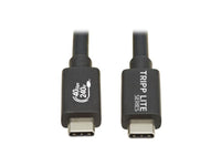 Eaton Tripp Lite U521-1P2M-BK USB4 40Gbps Cable (M/M) - USB-C, 8K 60 Hz, 240W PD Charging, Black, 1.2 m (4 ft.)