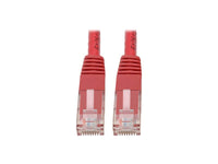Eaton Tripp Lite N200-002-RD Cat6 Gigabit Molded (UTP) Ethernet Cable (RJ45 M/M), PoE, Red, 2 ft. (0.61 m)