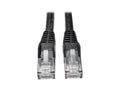 Eaton Tripp Lite N201-001-BK50BP Cat6 Gigabit Snagless Molded (UTP) Ethernet Cable (RJ45 M/M), PoE, Black, 1 ft. (0.31 m), 50-Piece Bulk Pack