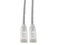 Eaton Tripp Lite N201-S10-GY Cat6 Gigabit Snagless Slim UTP Ethernet Cable (RJ45 M/M), PoE, Gray, 10 ft. (3.05 m)