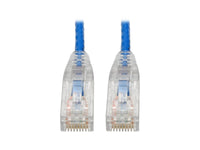 Eaton Tripp Lite N201-S6N-BL Cat6 Gigabit Snagless Slim UTP Ethernet Cable (RJ45 M/M), PoE, Blue, 6-in. (15.24 cm)