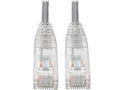 Eaton Tripp Lite N201-S8N-GY Cat6 Gigabit Snagless Slim UTP Ethernet Cable (RJ45 M/M), PoE, Gray, 8-in. (20.32 cm)
