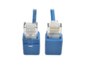 Eaton Tripp Lite N201-SR1-BL Right-Angle Cat6 Gigabit Snagless Molded Slim UTP Ethernet Cable (RJ45 M/M), Blue, 1 ft. (0.31 m)