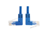 Eaton Tripp Lite N204-S05-BL-UD Up/Down-Angle Cat6 Gigabit Molded Slim UTP Ethernet Cable (RJ45 Up-Angle M to RJ45 Down-Angle M), Blue