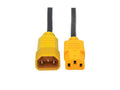 Eaton Tripp Lite P005-006-YW Heavy-Duty PDU Power Cord, C13 to C14 - 15A, 250V, 14 AWG, 6 ft. (1.83 m), Yellow Plugs