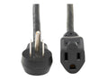 Eaton Tripp Lite P024-010-15D Power Extension Cord, Right-Angle NEMA 5-15P to NEMA 5-15R - Heavy-Duty, 15A, 120V, 14 AWG, 10 ft. (3.05 m)