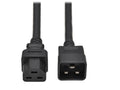Eaton Tripp Lite P035-006 Power Cord, C20 to C21 - Heavy-Duty, 20A, 250V, 12 AWG, 6 ft. (1.83 m), Black