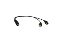 Eaton Tripp Lite P313-001 3.5mm Mini Stereo Cable adapter Y Splitter for Speakers and Headphones (M to 2x F) 1 ft. (0.31 m)