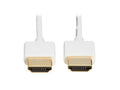 Eaton Tripp Lite P569-010-SLIM-W Slim High-Speed HDMI Cable with Ethernet and Digital Video with Audio, UHD 4K 60 Hz (M/M), White