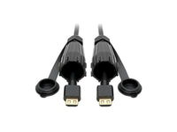 Eaton Tripp Lite P569-012-IND2 High-Speed HDMI Cable (M/M) - 4K 60 Hz, HDR, Industrial, IP68, Hooded Connectors, Black, 12 ft