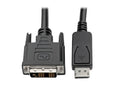 Eaton Tripp Lite P581-003 DisplayPort to DVI Adapter Cable (DP with Latches to DVI-D Single Link M/M), 3 ft. (0.9 m)