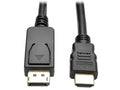 Eaton Tripp Lite P582-006-V2 DisplayPort 1.2 to HDMI Adapter Cable (DP with Latches to HDMI M/M), 4K, 6 ft. (1.8 m)
