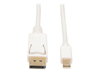 Eaton Tripp Lite P583-003 Mini DisplayPort to DisplayPort Adapter Cable, 4K 60Hz (M/M), DP Latching Connector, White, 3 ft. (0.9 m)