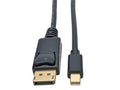 Eaton Tripp Lite P583-003-BK Mini DisplayPort to DisplayPort Adapter Cable, 4K 60Hz (M/M), DP Latching Connector, Black, 3 ft. (0.9 m)