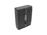 Eaton Tripp Lite SWIVEL6USB Protect It 6-Outlet Surge Protector with 3 Rotatable Outlets - Direct Plug-In, 1200 Joules, 2 USB Ports