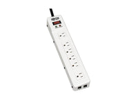 Eaton Tripp Lite TLM626TEL15 Protect It Surge Protector with 6 Right-Angle Outlets, 15 ft. (4.57 m) Cord, 1340 Joules, Tel/Modem Protection