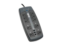 Eaton Tripp Lite TLP1008TEL Protect It 10-Outlet Surge Protector, 8 ft. 2.43 m Cord with Right-Angle Plug, 2395 Joules