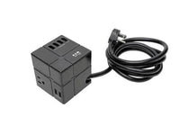 Eaton Tripp Lite TLP366CUBEUSBB Protect It 3-Outlet Power Cube Surge Protector - 6 USB-A Ports (7.2A Shared), 6 ft. (1.83 m) Cord