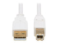 Eaton Tripp Lite U022AB-006-WH Safe-IT USB 2.0 A to B Antibacterial Cable (M/M), White, 6 ft. (1.83 m)