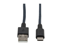 Eaton Tripp Lite U038-003-GY-MAX Heavy-Duty USB-A to USB-C Cable, USB 2.0, UHMWPE and Aramid Fibers, (M/M), Gray, 3 ft. (0.91 m)
