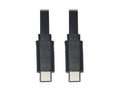 Eaton Tripp Lite U040-006-C-FL USB-C Flat Cable (M/M), USB 2.0, Black, 6 ft. (1.83 m)
